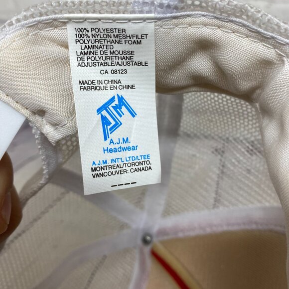 Vintage Trucker Hat Mesh Cap Snapback Red White S L Oilfield Construction - Picture 8 of 8